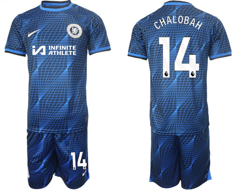 Men 2023-2024 Club Chelsea away blue #14 Soccer Jersey->chelsea jersey->Soccer Club Jersey